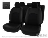 Чехлы Mitsubishi Lancer IX 2000-2010 г. - Sd, РОМБ /отстрочка черная, черная экокожа + черная алькантара *Оригинал*