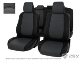 Чехлы Mazda 6 II 2007-2013 г. - Sd черно-серая экокожа "Оригинал"