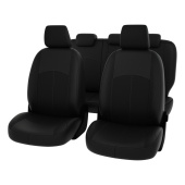 Чехлы Ford Focus II 2005-2011 г. - (Trend) черный/отстрочка черная, экокожа "Оригинал"