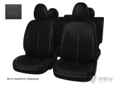 Чехлы Nissan X-Trail II 2007-2015 г. (T31) - черный/отстрочка белая, экокожа "Оригинал"