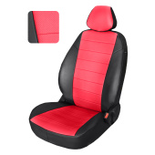 Чехлы VW Polo V 2009-2020 г. - Sd дел. черно-красный аригон "Классика"