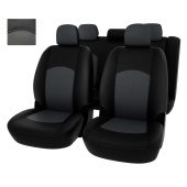 Чехлы Mitsubishi Lancer X 2007-2010 г. - Sd черно-серая экокожа "Оригинал"
