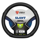 Оплетка на руль PSV SLANT CORNER со скошенным низом (Черный) M, экокожа 