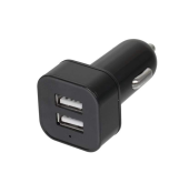 Зарядное устройство в прикуриватель UCC-2-15B два USB-порта (2,4А+1А), черный UCC-2-15B "WIIIX"