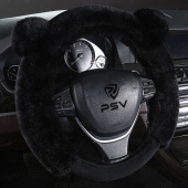 Оплетка на руль искусственный мех PSV MISHKA Premium (Черный) M