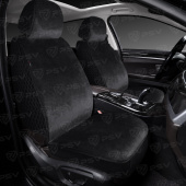 Накидки 5D PSV искусственный мех Mutton 2 FRONT (Черный), на передние сиденья