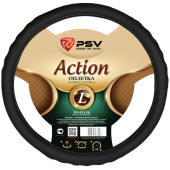 Оплетка на руль  PSV ACTION Fiber (Черный) L, экокожа