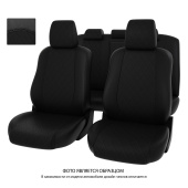 Чехлы Mazda 6 II 2007-2013 г. - Sd  РОМБ/отстрочка черная, черная экокожа "Оригинал"