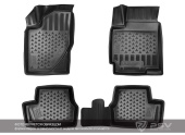 Коврики VW Tiguan I 2007-2016 г. - полиур. c выс. борт "ШР"