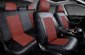 Чехлы PSV Elegant Next (Черный-Коричневый), ромб + экокожа