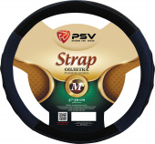 Оплетка на руль  PSV STRAP Fiber (Черно-Синий) М, экокожа