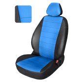Чехлы VW Polo V 2009-2020 г. - Sd дел. черно-синий аригон "Классика"