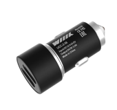 Зарядное устройство в прикуриватель с двумя USB-портами (2,4 А+ 1А) UCC-2-36 черный "WIIIX"