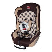Автокресло детское 9-36кг. Little Car Comfort клетка-коричневый