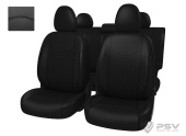 Чехлы Nissan X-Trail III (T32) 2013-> черный/отстрочка черная, экокожа "Оригинал"