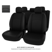 Чехлы Toyota Camry XV70 2017-> черный/отстрочка коричневая, экокожа "Оригинал"