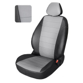 Чехлы Mitsubishi Outlander III 2012-2018 г. - черно-серый аригон "Классика"