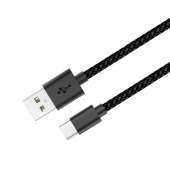 Кабель для зарядки с USB для Type-C CB-103-TC(1.0)-B черный "WIIIX"