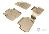 Коврики VW Passat B6 2005-2010 г. - борт. беж "АВС"