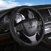 Оплетка на руль PSV LEADER (Черный/Отстрочка белая) XL,экокожа