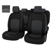 Чехлы Ford Focus II 2005-2011 г. - (Trend) черно-серая экокожа "Оригинал"