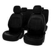 Чехлы Chevrolet Cobalt II 2011-2016 г./Ravon R4 2016-> черный/отстрочка черная, экокожа *Оригинал*