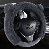 Оплетка на руль искусственный мех PSV MISHKA Premium (Серый) M