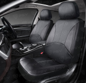 Чехлы PSV Imperial Next 2 FRONT  (Черный/отстрочка серая), экокожа