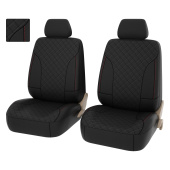 Чехлы PSV King Next 2 FRONT (Черный/отстрочка красная), терморомб + экокожа