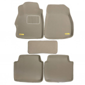 Коврики Mitsubishi Galant IX 2003-2012 г. - 3D бежевый "Kagu"