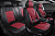 Накидки 5D PSV Armada Skin (Черно-Красный/Отстрочка Красная), комплект на весь салон, мокрая кожа