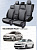Чехлы VW Polo V 2009-2020 г. - Седан (деленная спинка), черно-серый (Loto) "Статус"