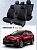 Чехлы Toyota Rav4 IV 2012-2019 г. - черный/отстрочка синяя (Loto) "Статус"