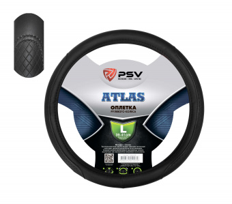 Оплетка на руль PSV ATLAS (Черный) L,экокожа