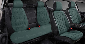 Накидки A001PL237 (Зеленый), комплект на весь салон, алькантара