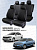 Чехлы Skoda Rapid 2012-> / VW Polo VI 2020-> черный/отстрочка черная (Loto) "Статус"