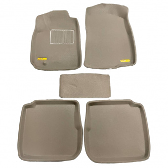 Коврики Mitsubishi Outlander I 2002-2008 г. - 3D бежевый "Kagu"