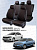 Чехлы Skoda Rapid 2012-> / VW Polo VI 2020-> черный/отстрочка красная (Loto) "Статус"