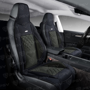 Накидки PSV Avrora FRONT (Черно-Серый), на переднее сиденье (1 шт.)   