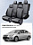 Чехлы Ford Focus III 2011-2019 г. - (Trend) черно-серый (Loto) "Статус"