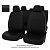 Чехлы VW Golf V, VI/Jetta V 2003-2012 г. - РОМБ/отстрочка черная, черная экокожа *Оригинал*