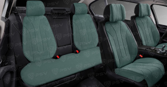 Накидки A003PL237 (Зеленый), комплект на весь салон, алькантара