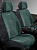 Накидки PSV Atom 2 FRONT (Зеленый), на передние сиденья, алькантара