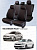 Чехлы VW Polo V 2009-2020 г. - Седан (деленная спинка), черный/отстрочка красная (Loto) "Статус"