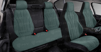 Накидки A002PL237 (Зеленый), комплект на весь салон, алькантара