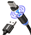 Кабель для зарядки магнитный с USB для Type-C черный CBM980-UTC-10B "WIIIX"