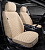 Накидки 5D PSV Velur 2 FRONT (Бежевый/Отстрочка Бежевая), на передние сиденья, велюр 