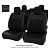 Чехлы Honda Civic VIII 2005-2011 г. - Sd РОМБ /отстрочка красная, черная экокожа + черная алькантара *Оригинал*