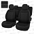 Чехлы Chevrolet Cobalt II 2011-2016 г./Ravon R4 2016-> РОМБ/отстрочка черная, черная экокожа *Оригинал*