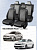 Чехлы VW Polo V 2009-2020 г. - Седан (деленная спинка), велюр серый (терморомб Kub) "Статус"